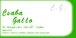 csaba gallo business card